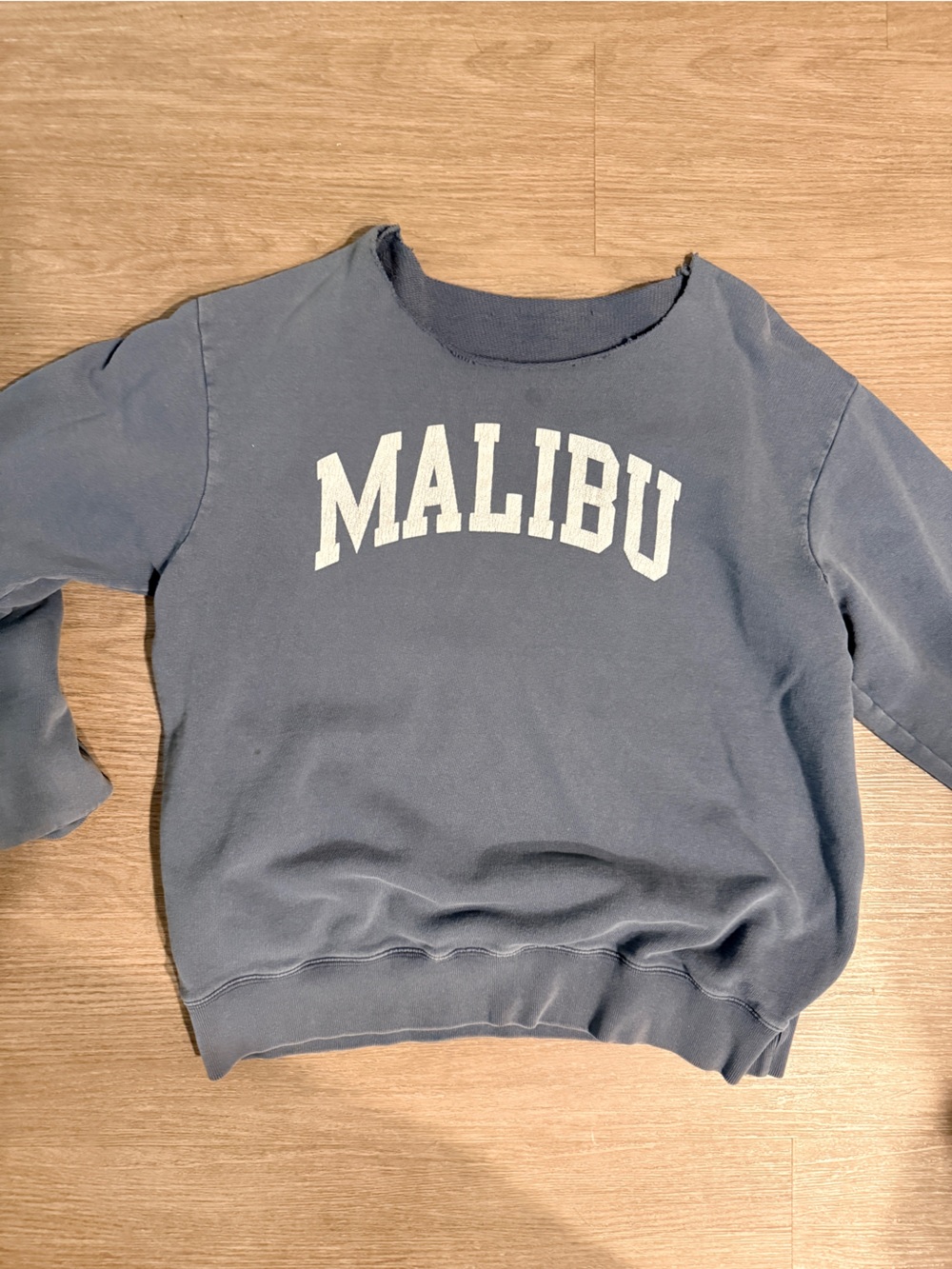Brandy Melville Blue 'MALIBU' Graphic Sweatshirt